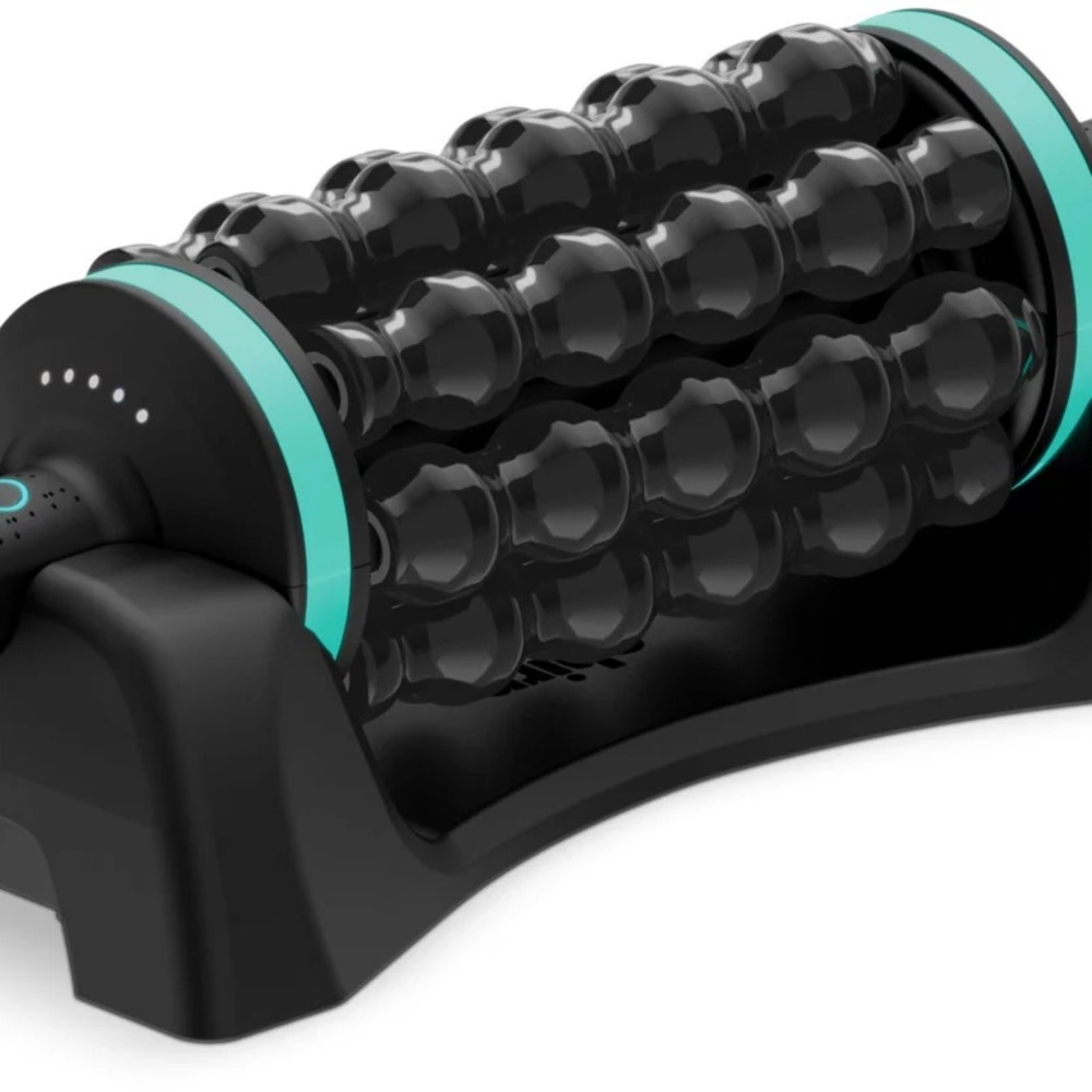 Black and Teal Electronic Foot Massager